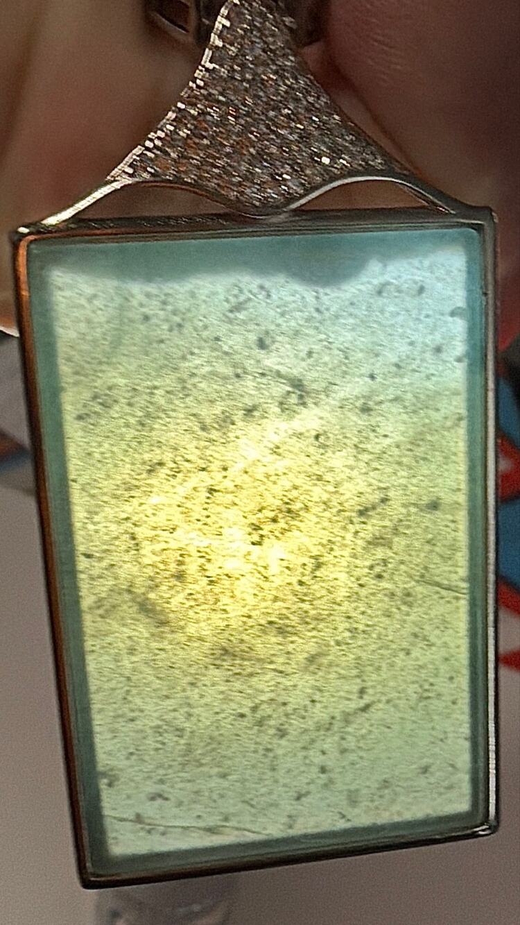 Certified A-Grade Icy Jadeite Tablet Pendant 15.85g